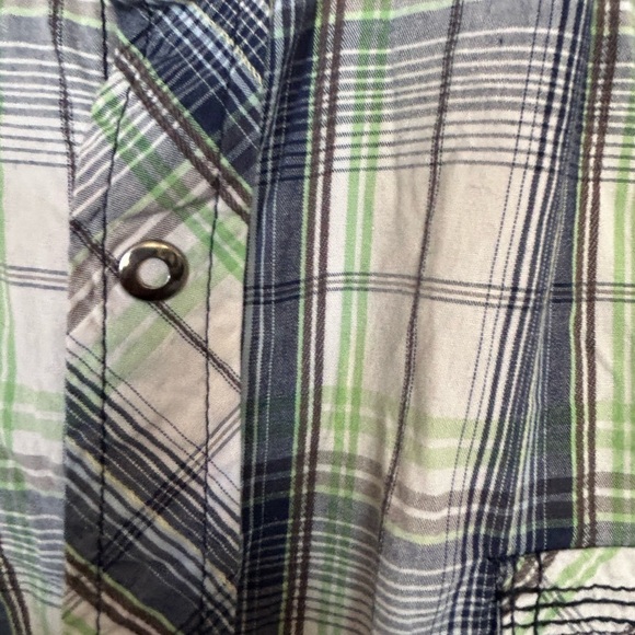 Skully XXL men’s button-down plaid/equestrian/western with rolls have sleeves - Picture 8 of 8